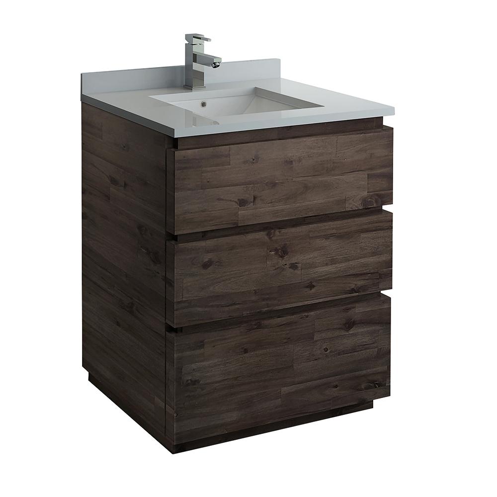 Fresca Formosa 30" Floor Standing Modern Bathroom Cabinet w/ Top & Sink - Luxe Bathroom Vanities