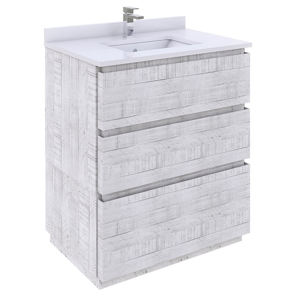 Fresca Formosa 30" Floor Standing Modern Bathroom Cabinet w/ Top & Sink - Luxe Bathroom Vanities