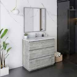 Fresca Formosa 36" Floor Standing Modern Bathroom Cabinet w/ Top & Sink - Luxe Bathroom Vanities