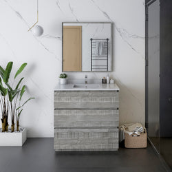 Fresca Formosa 36" Floor Standing Modern Bathroom Cabinet w/ Top & Sink - Luxe Bathroom Vanities