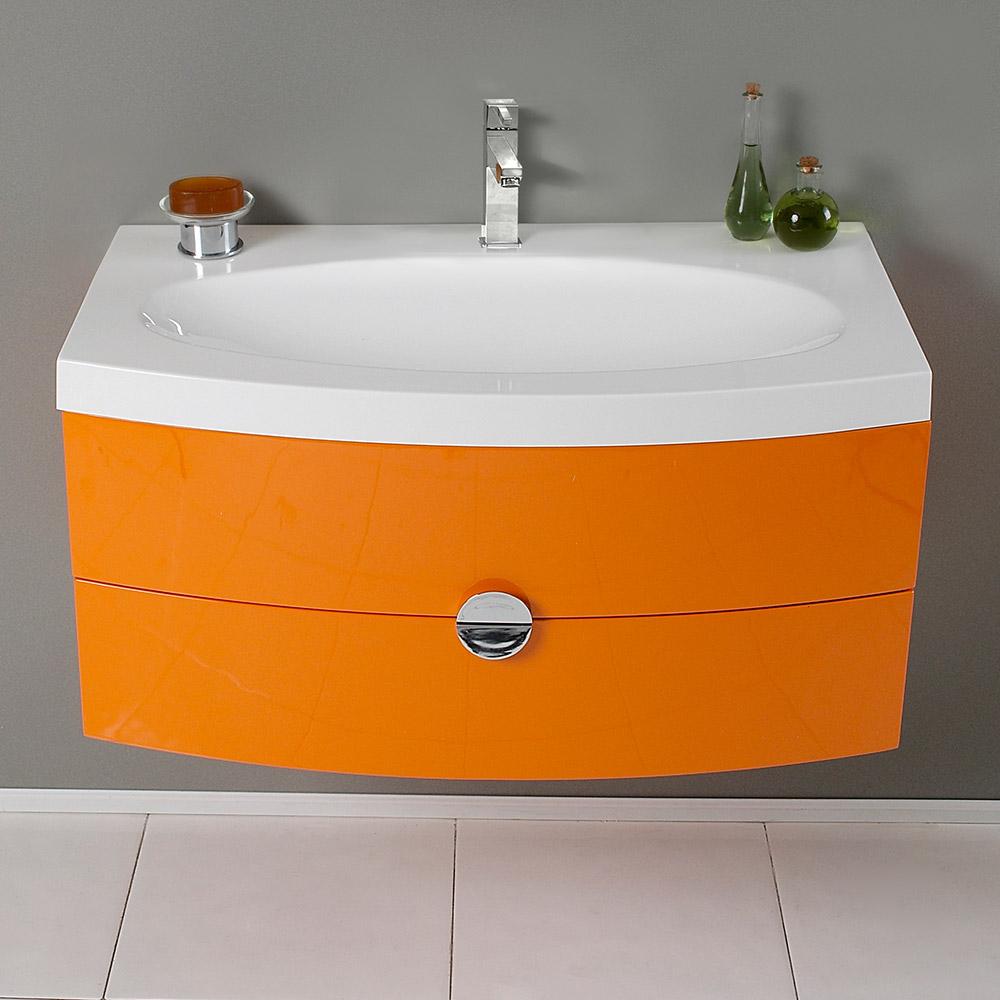 Fresca Energia 36" Modern Bathroom Cabinet w/ Integrated Sink - Luxe Bathroom Vanities