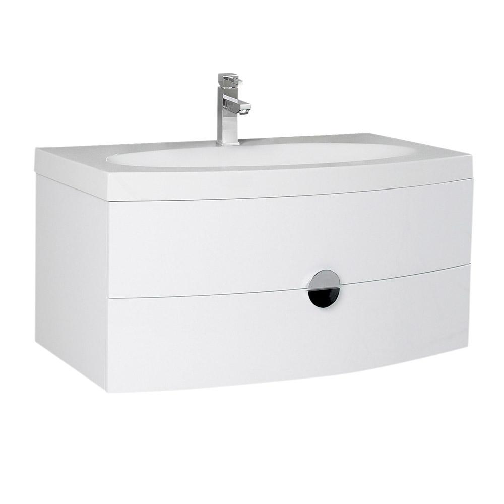Fresca Energia 36" Modern Bathroom Cabinet w/ Integrated Sink - Luxe Bathroom Vanities