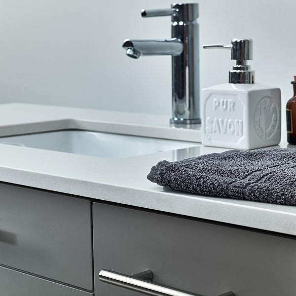 Fresca Lucera 60" Wall Hung Modern Bathroom Cabinet w/ Top & Single Undermount Sink - Luxe Bathroom Vanities