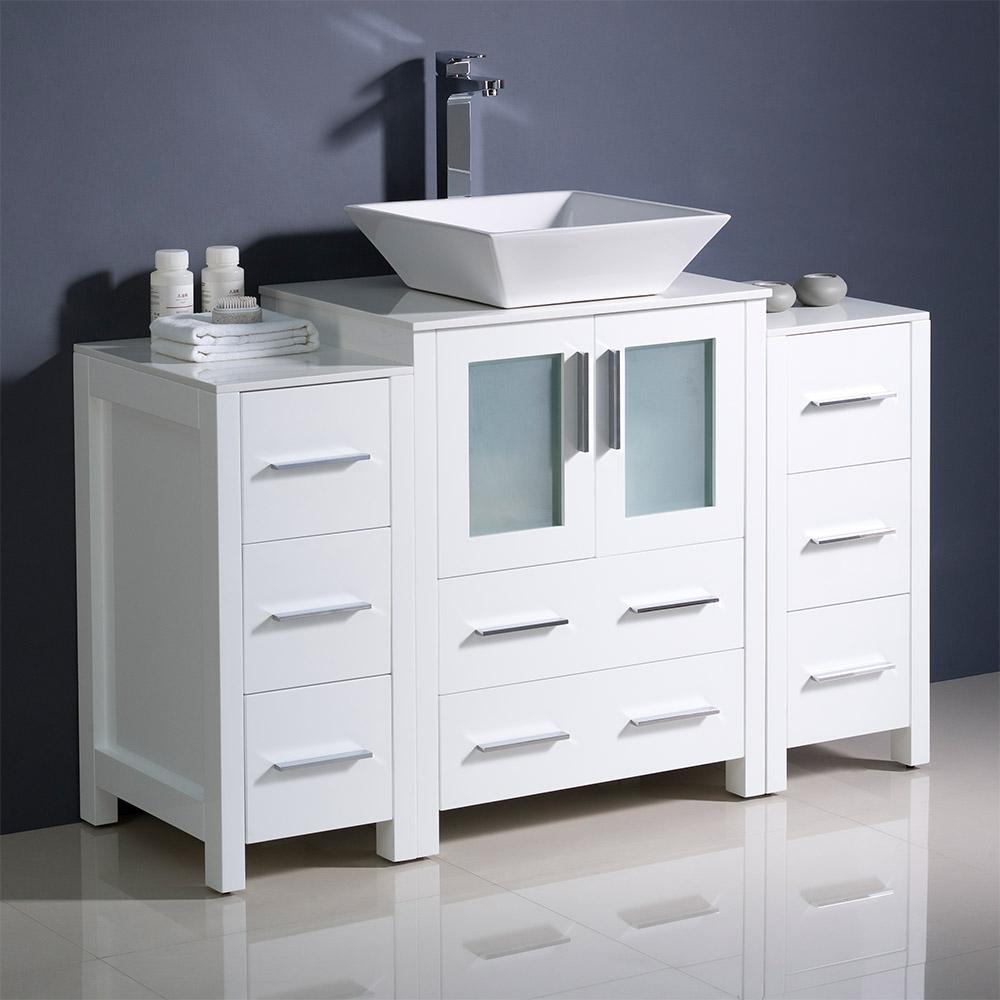Fresca Torino 48" Modern Bathroom Cabinets w/ Top & Vessel Sink - Luxe Bathroom Vanities
