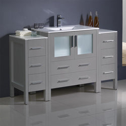 Fresca Torino 54" Modern Bathroom Cabinets w/ Integrated Sink - Luxe Bathroom Vanities