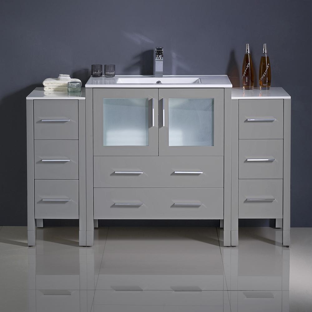 Fresca Torino 54" Modern Bathroom Cabinets w/ Integrated Sink - Luxe Bathroom Vanities