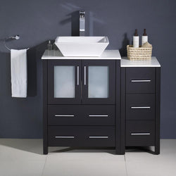 Fresca Torino 36" Modern Bathroom Cabinets w/ Top & Vessel Sink - Luxe Bathroom Vanities