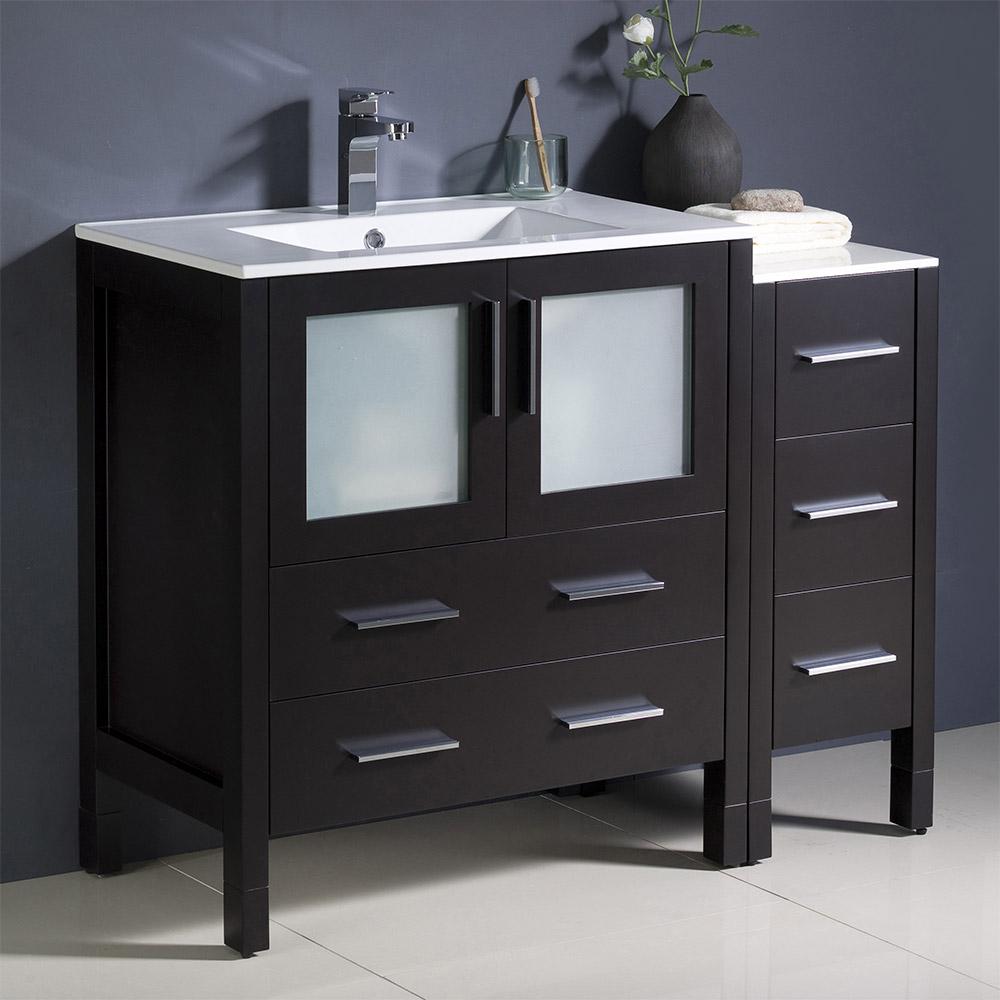 Fresca Torino 42" Modern Bathroom Cabinets w/ Integrated Sink - Luxe Bathroom Vanities