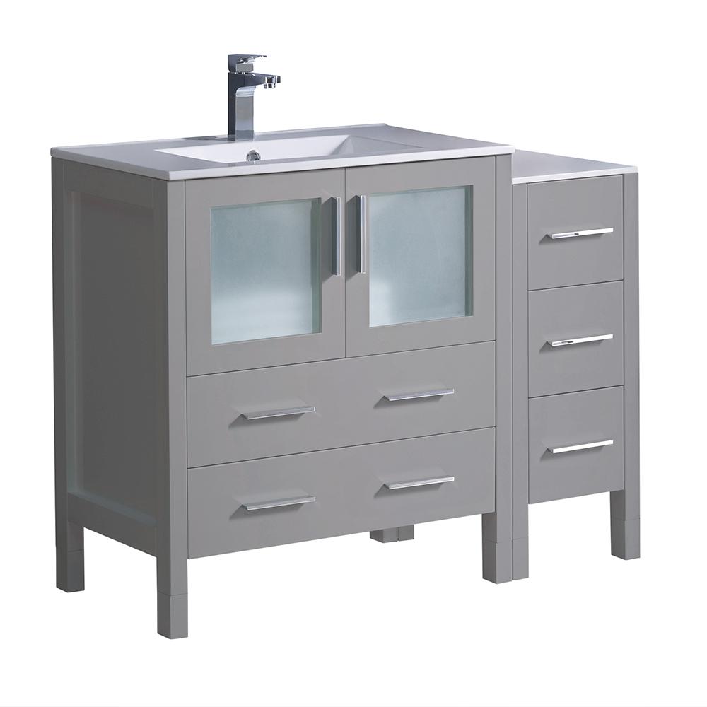 Fresca Torino 42" Modern Bathroom Cabinets w/ Integrated Sink - Luxe Bathroom Vanities