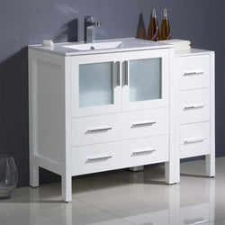 Fresca Torino 42" Modern Bathroom Cabinets w/ Integrated Sink - Luxe Bathroom Vanities