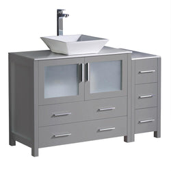 Fresca Torino 48" Modern Bathroom Cabinets w/ Top & Vessel Sink - Luxe Bathroom Vanities