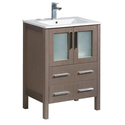 Fresca Torino 24" Modern Bathroom Cabinet w/ Top & Integrated Sink - Luxe Bathroom Vanities