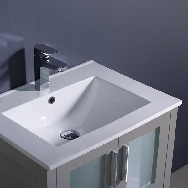 Fresca Torino 24" Modern Bathroom Cabinet w/ Top & Integrated Sink - Luxe Bathroom Vanities