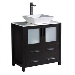 Fresca Torino 30" Modern Bathroom Cabinet w/ Top & Vessel Sink - Luxe Bathroom Vanities