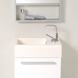 Fresca Pulito 16" Small White Modern Bathroom Vanity w/ Integrated Sink - Luxe Bathroom Vanities
