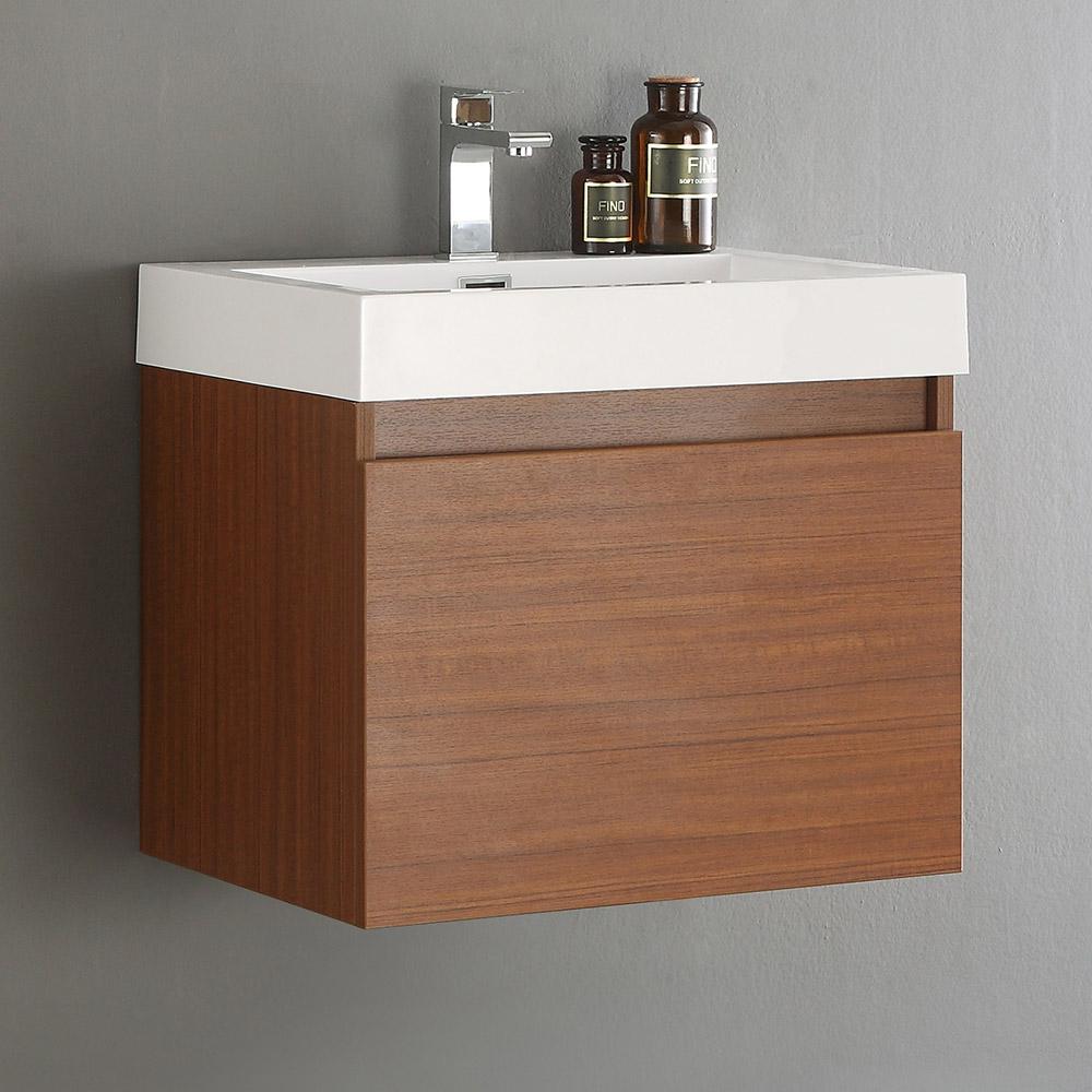 Fresca Nano 24" Modern Bathroom Cabinet w/ Integrated Sink - Luxe Bathroom Vanities
