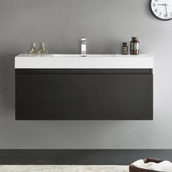 Fresca Mezzo 48" Wall Hung Modern Bathroom Cabinet w/ Integrated Sink - Luxe Bathroom Vanities