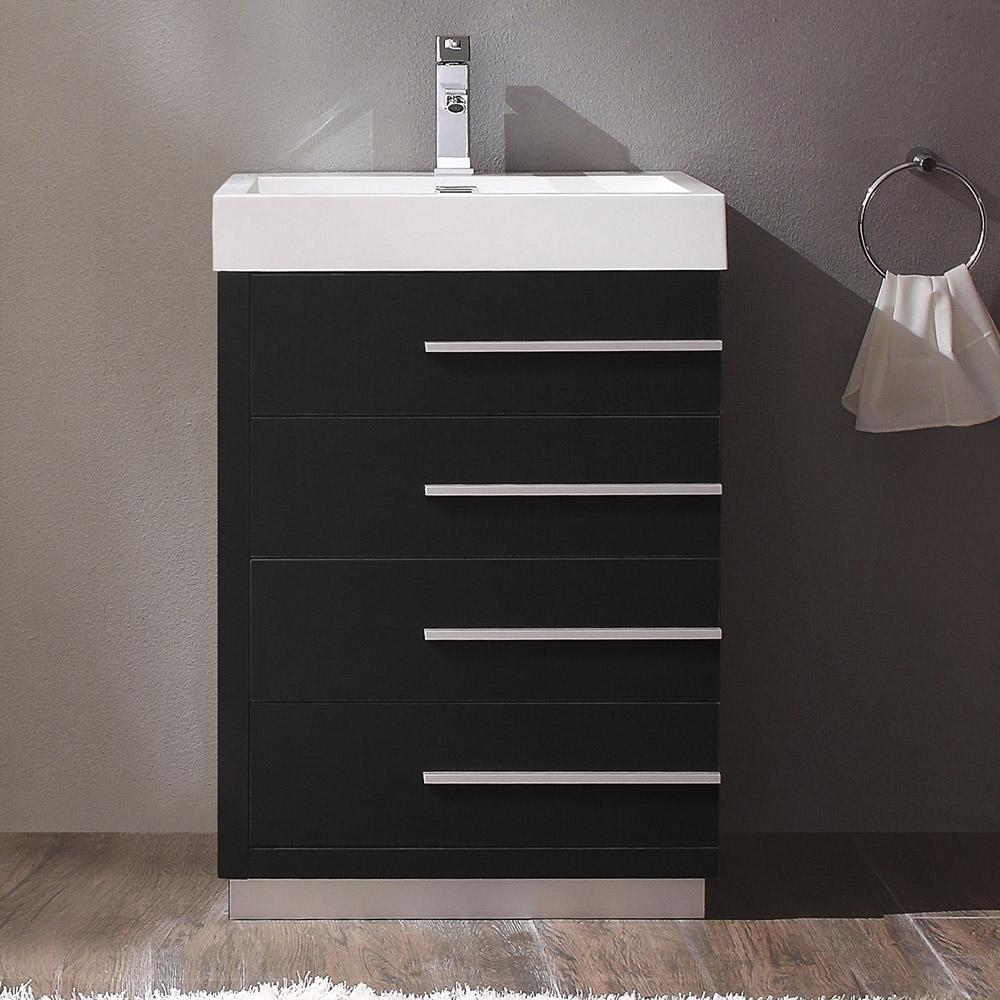 Fresca Livello 24" Modern Bathroom Cabinet w/ Integrated Sink - Luxe Bathroom Vanities