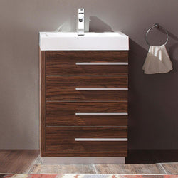 Fresca Livello 24" Modern Bathroom Cabinet w/ Integrated Sink - Luxe Bathroom Vanities