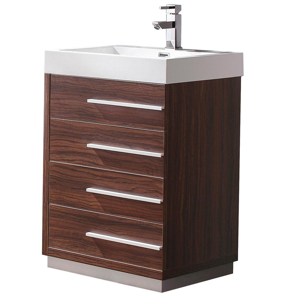 Fresca Livello 24" Modern Bathroom Cabinet w/ Integrated Sink - Luxe Bathroom Vanities