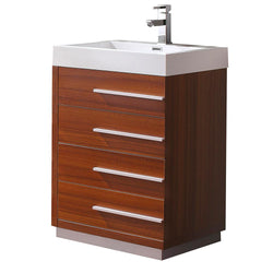 Fresca Livello 24" Modern Bathroom Cabinet w/ Integrated Sink - Luxe Bathroom Vanities