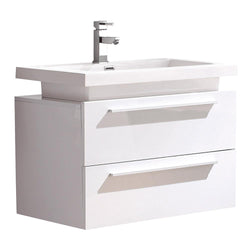 Fresca Medio 32" Modern Bathroom Cabinet w/ Vessel Sink - Luxe Bathroom Vanities