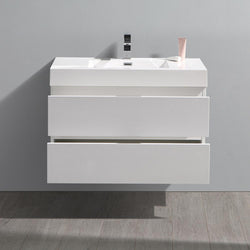 Fresca Valencia 36" Wall Hung Modern Bathroom Vanity - Luxe Bathroom Vanities