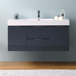 Fresca Valencia 48" Wall Hung Modern Bathroom Vanity - Luxe Bathroom Vanities