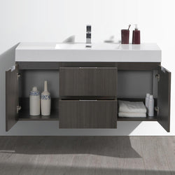 Fresca Valencia 48" Wall Hung Modern Bathroom Vanity - Luxe Bathroom Vanities