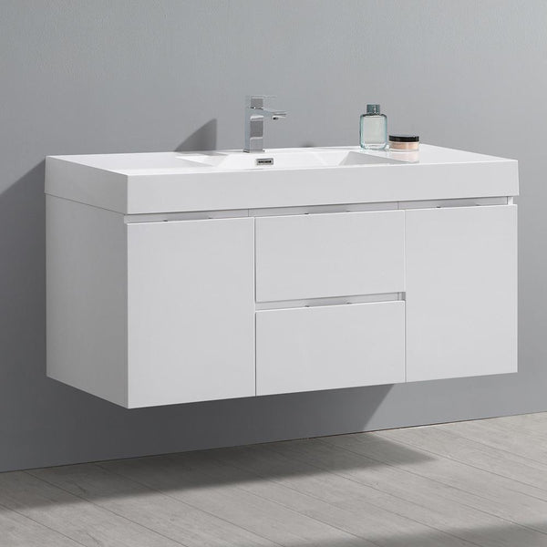 Fresca Valencia 48" Wall Hung Modern Bathroom Vanity - Luxe Bathroom Vanities