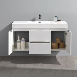 Fresca Valencia 48" Wall Hung Modern Bathroom Vanity - Luxe Bathroom Vanities