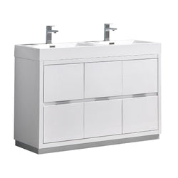 Fresca Valencia 48" Free Standing Double Sink Modern Bathroom Vanity - Luxe Bathroom Vanities