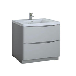 Fresca Tuscany 36" Free Standing Modern Bathroom Cabinet w/ Integrated Sink - Luxe Bathroom Vanities