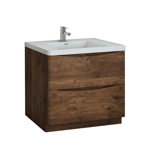 Fresca Tuscany 36" Free Standing Modern Bathroom Cabinet w/ Integrated Sink - Luxe Bathroom Vanities