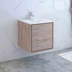 Fresca Catania 24" Wall Hung Modern Bathroom Cabinet w/ Integrated Sink - Luxe Bathroom Vanities