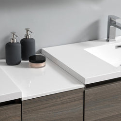Fresca Lazzaro 84" Free Standing Double Sink Modern Bathroom Cabinet w/ Integrated Sinks - Luxe Bathroom Vanities