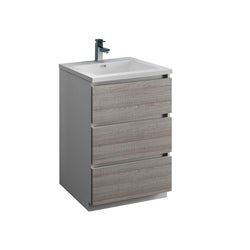 Fresca Lazzaro 24" Free Standing Modern Bathroom Cabinet w/ Integrated Sink - Luxe Bathroom Vanities