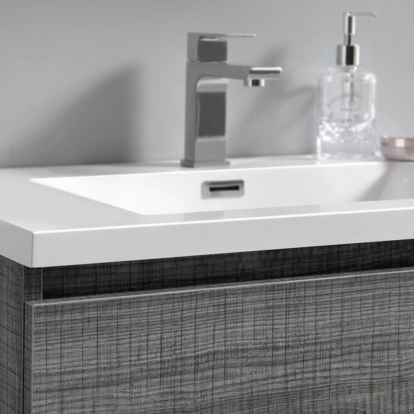 Fresca Lazzaro 30" Free Standing Modern Bathroom Cabinet w/ Integrated Sink - Luxe Bathroom Vanities