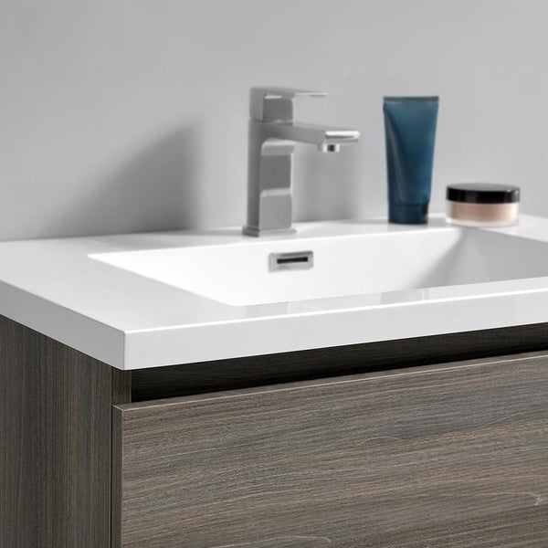 Fresca Lazzaro 30" Free Standing Modern Bathroom Cabinet w/ Integrated Sink - Luxe Bathroom Vanities