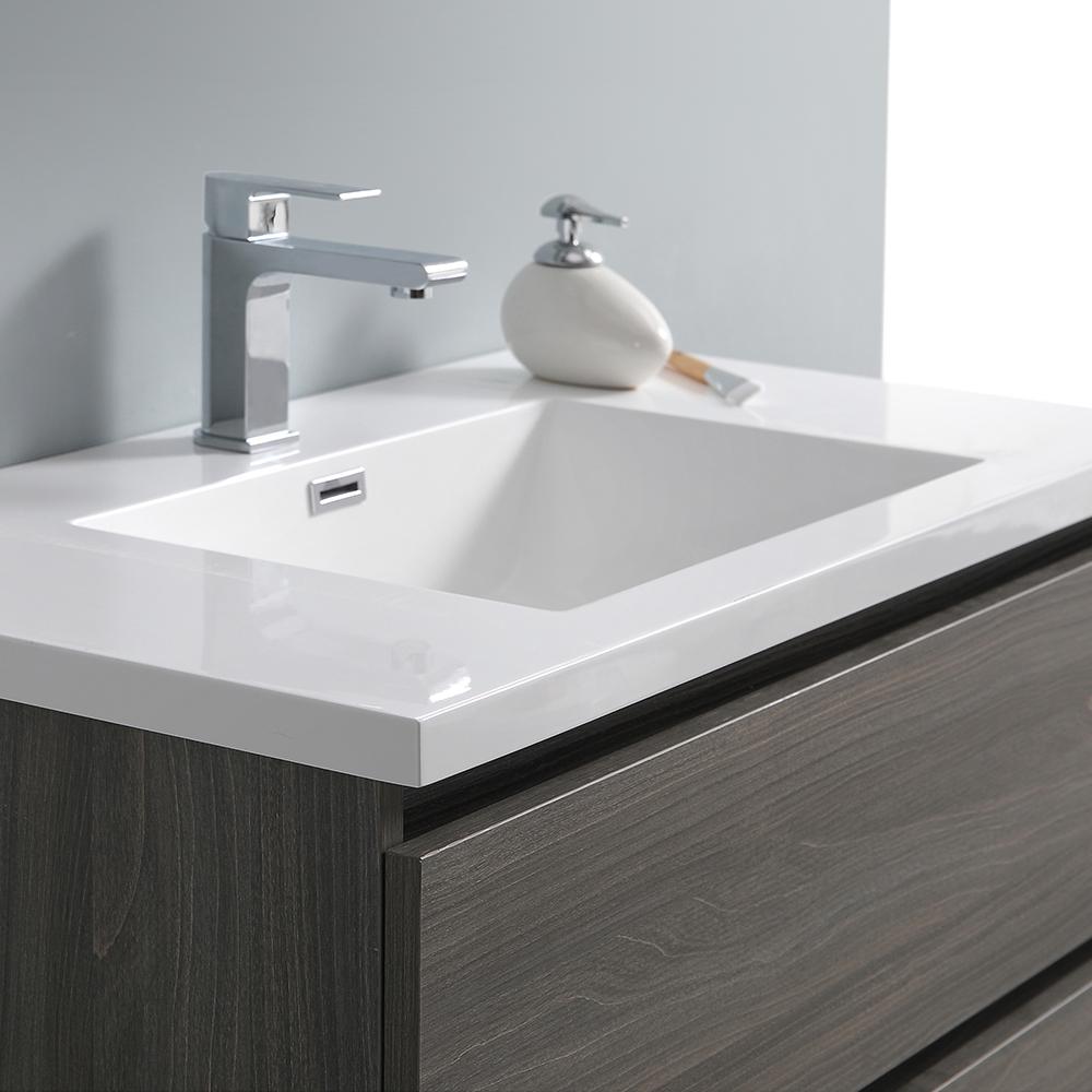 Fresca Lazzaro 36" Free Standing Modern Bathroom Cabinet w/ Integrated Sink - Luxe Bathroom Vanities