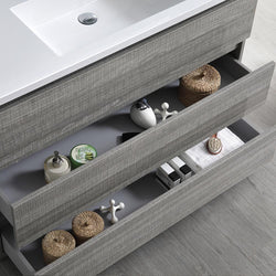Fresca Lazzaro 48" Free Standing Modern Bathroom Cabinet w/ Integrated Sink - Luxe Bathroom Vanities