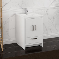 Fresca Imperia 24" Free Standing Modern Bathroom Cabinet w/ Integrated Sink - Luxe Bathroom Vanities