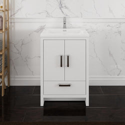 Fresca Imperia 24" Free Standing Modern Bathroom Cabinet w/ Integrated Sink - Luxe Bathroom Vanities