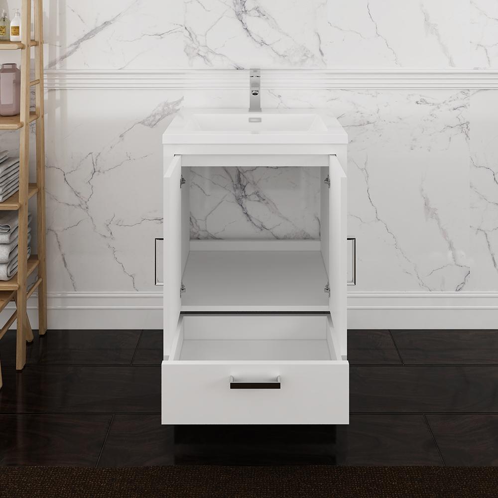 Fresca Imperia 24" Free Standing Modern Bathroom Cabinet w/ Integrated Sink - Luxe Bathroom Vanities