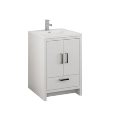 Fresca Imperia 24" Free Standing Modern Bathroom Cabinet w/ Integrated Sink - Luxe Bathroom Vanities