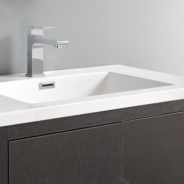 Fresca Imperia 30" Free Standing Modern Bathroom Cabinet w/ Integrated Sink - Luxe Bathroom Vanities