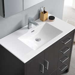 Fresca Imperia 36" Free Standing Modern Bathroom Cabinet w/ Integrated Sink - Right Version - Luxe Bathroom Vanities