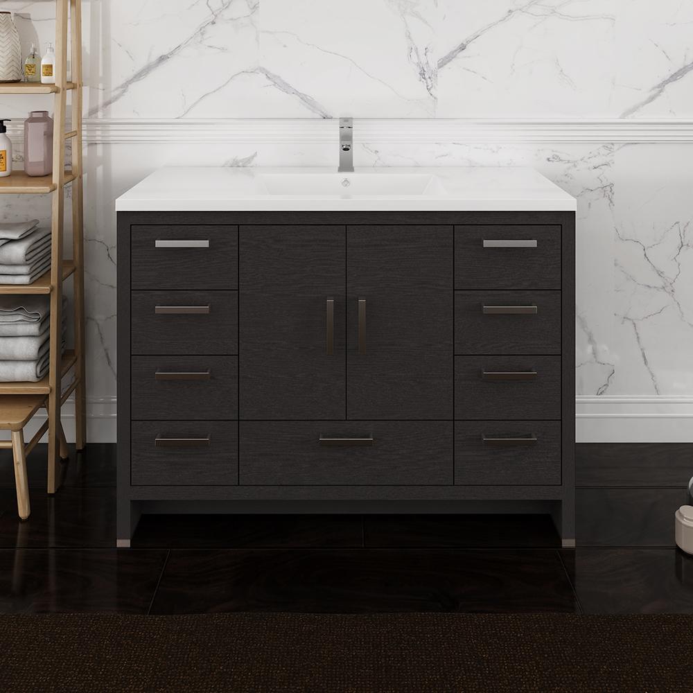 Fresca Imperia 48" Free Standing Modern Bathroom Cabinet w/ Integrated Sink - Luxe Bathroom Vanities