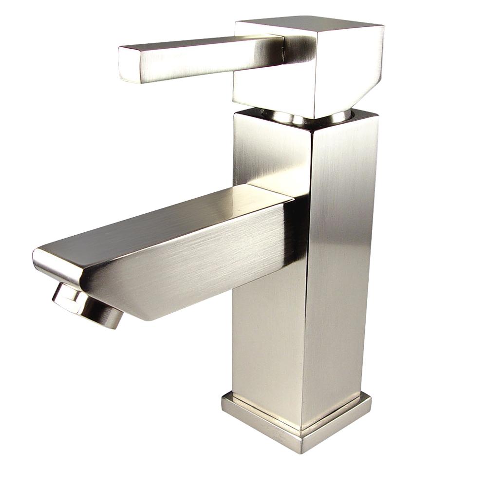 Fresca Versa Single Hole Mount Bathroom Vanity Faucet - Brushed Nickel - Luxe Bathroom Vanities