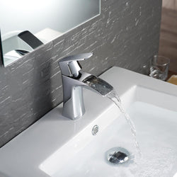 Fresca Fortore Single Hole Mount Bathroom Vanity Faucet - Chrome - Luxe Bathroom Vanities